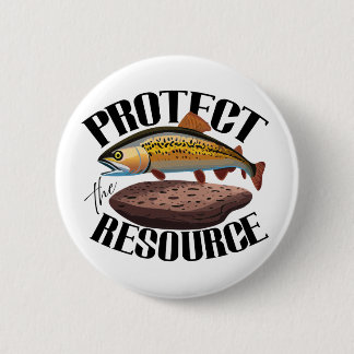 Protect The Resource With Rainbow Trout In Habitat 2 Inch Round Button