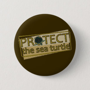 Protect the Sea Turtle 2 Inch Round Button