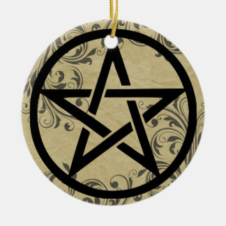Protect this Home Pentacle Hanger Ceramic Ornament