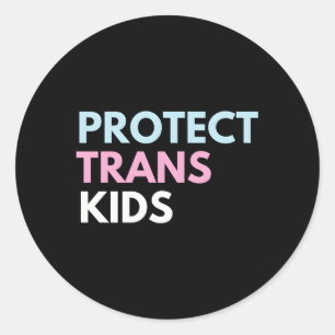 Protect Trans Classic Round Sticker