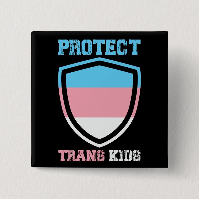 Protect Trans Kids 2 Inch Square Button (Front)