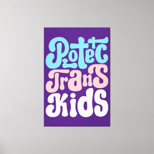 Protect Trans Kids Canvas Print
