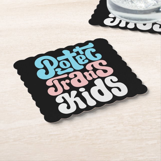 Protect Trans Kids Coasters (Angled)