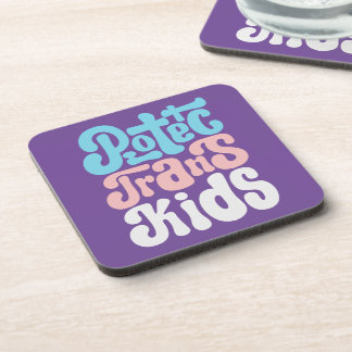 Protect Trans Kids Cork-Backed Coasters