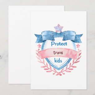 Protect Trans Kids Design, LGBTQ Ally Gift Invitation