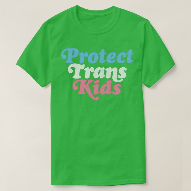 Protect Trans Kids Flag T-Shirt (Design Front)