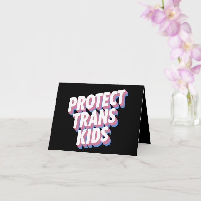 Protect Trans Kids LGBTI+ Rights Pride Month Proud Card (Orchid)