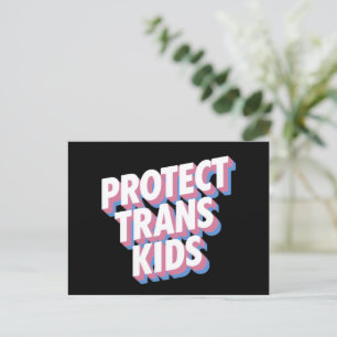 Protect Trans Kids LGBTI+ Rights Pride Month Proud Postcard