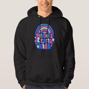 Protect Trans Kids Retro Vintage 60 70s Funky Groo Hoodie