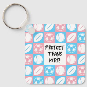 Protect Trans Kids Sports Student Athletes Keychain