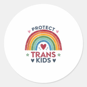 Protect Trans Kids Support Queer Youth  Classic Round Sticker