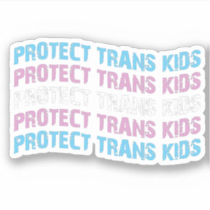 Protect Trans Kids - Trans Flag Wave