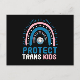 Protect Trans Kids Transgender Flag LGBTI Postcard