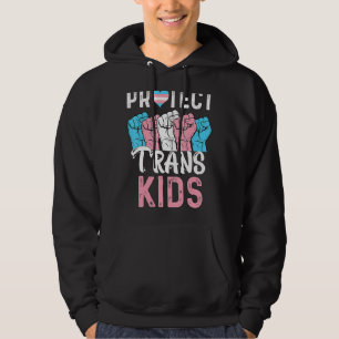 Protect Trans Kids Transgender Pride Cute Heart Lg Hoodie