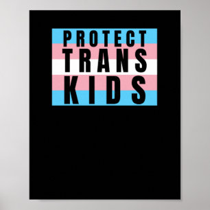 Protect Trans Kids Transgender Pride Sticker  Poster