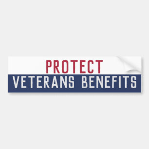 Protect Veterans Benefits Patriotic Bumper Sticker