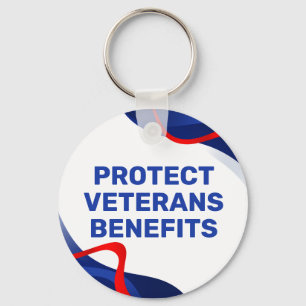Protect Veterans Benefits Political Keychain