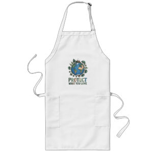 Protect What You Love" Environmental Earth Design  Long Apron