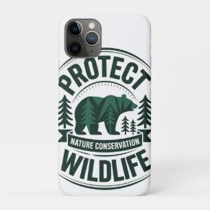 Protect Wildlife Nature Conservation Badge Design iPhone 11 Pro Case