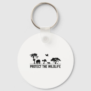 Protect Wildlife Safari Animal Conservancy Nature Keychain