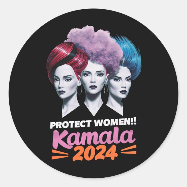 Protect Women Kamala 2024 Election 2024 Classic Round Sticker (Front)