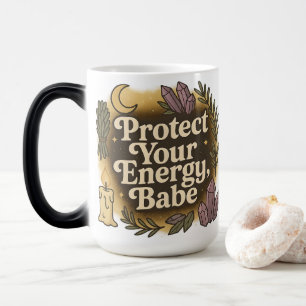 Protect Your Energy Babe Vintage Celestial Design Magic Mug