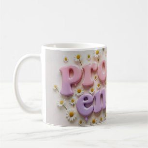 Protect Your Energy pastel Daisy Floral Postcard Coffee Mug