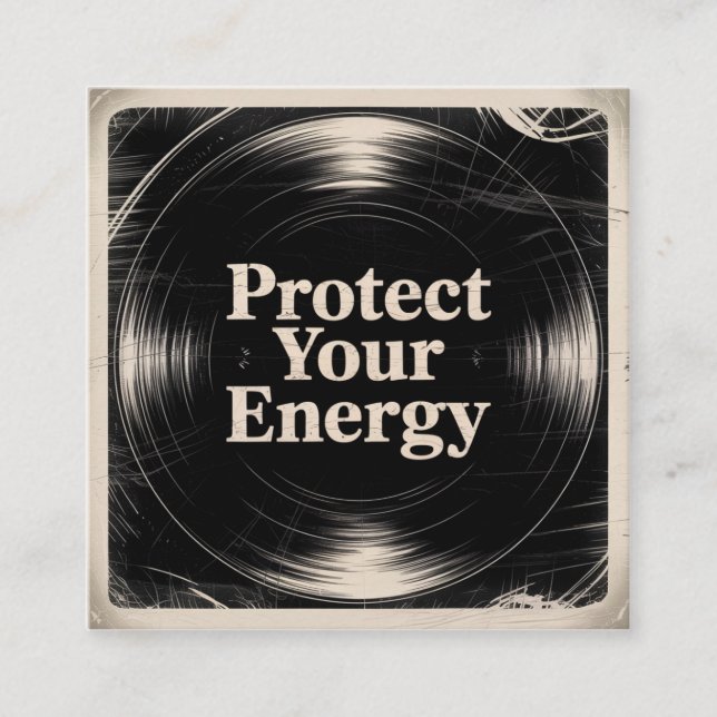 Protect Your Energy Square Business Card (Front)