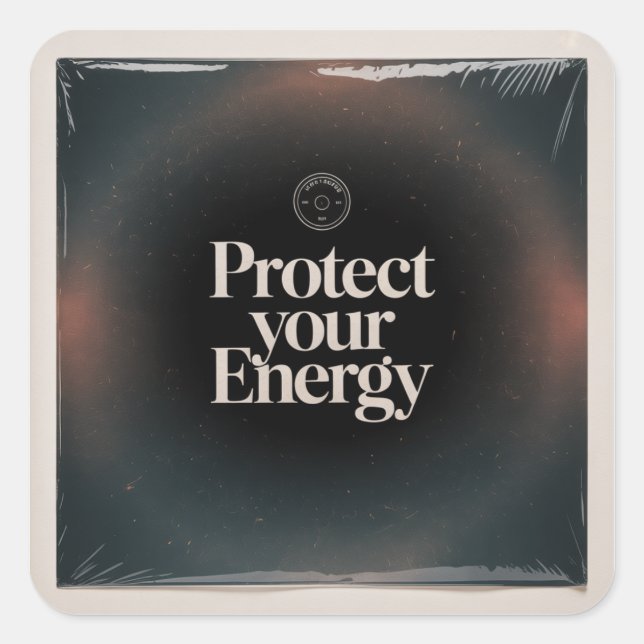 Protect Your Energy Square Sticker (Front)