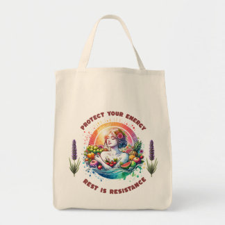 Protect Your Energy T-Shirt – Spiritual Self-Care Tote Bag