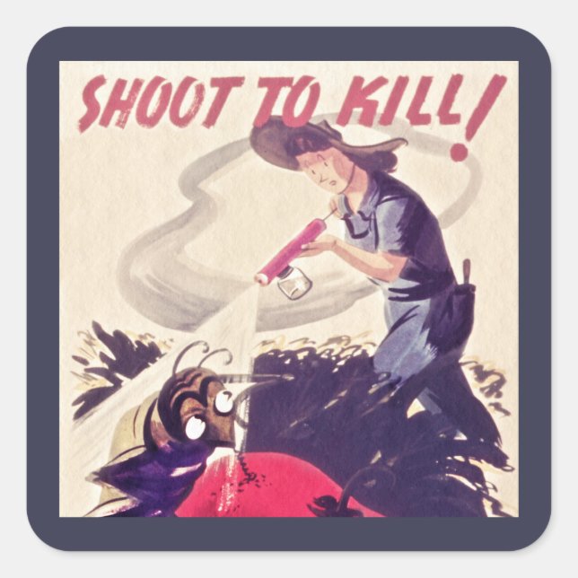 Protect Your Garden from Bugs Square Sticker (Front)