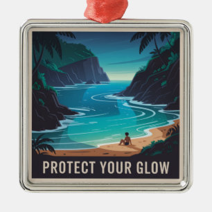 Protect Your Glow Metal Ornament