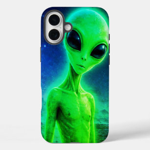 Protect Your New iPhone With A Green Alien Being 16 Plus Case