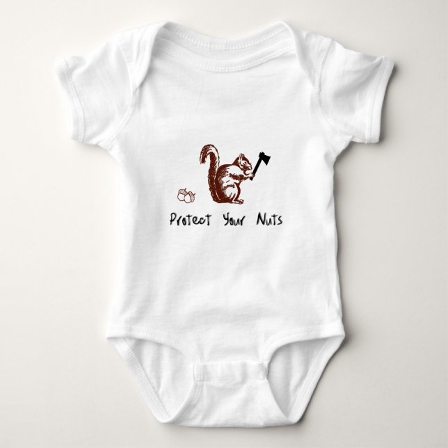 Protect Your Nuts Baby Bodysuit (Front)