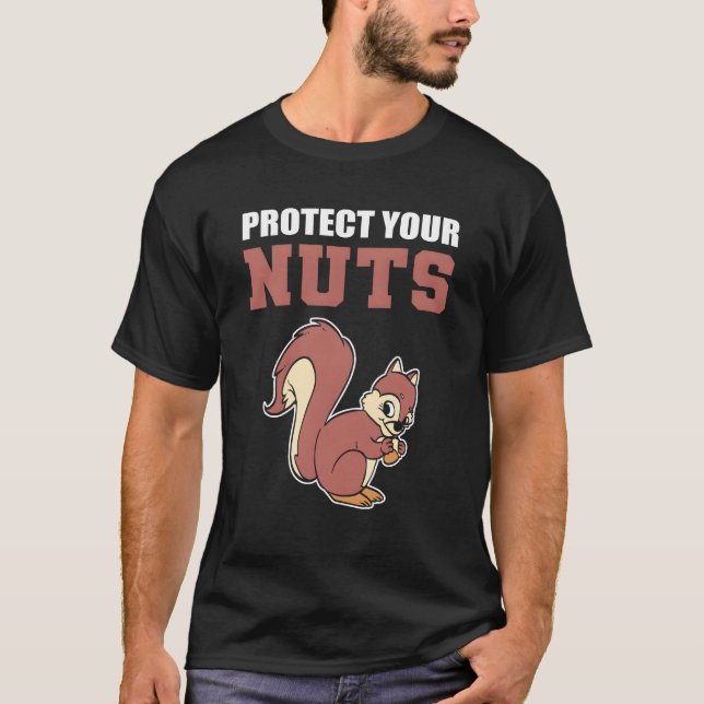 Protect your Nuts Food Lover Gift boy T-Shirt (Front)