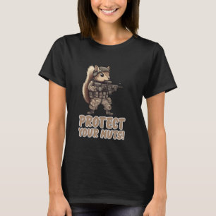 Protect Your Nuts Ninja Squirrel Samurai T-Shirt