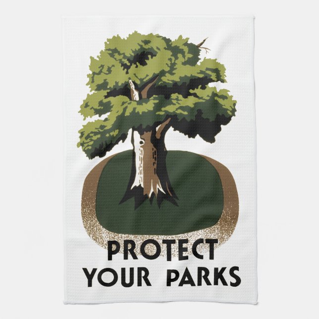 Protect Your Parks Kitchen Towel (Vertical)