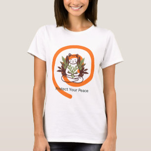 Protect Your Peace Meditation Cat T-Shirt