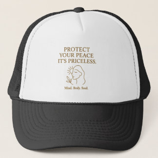 Protect Your Peace — Minimalist Self-Care Quote Trucker Hat