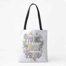 Protect Your Peace – Self Care Bubble Typography f