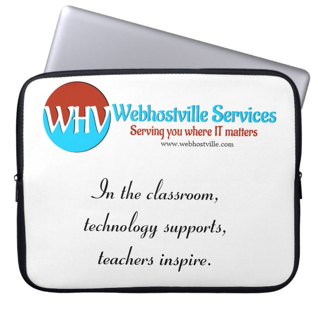 "Protect Your Tech with Purpose: Inspirational Lap Laptop Sleeve (Front)