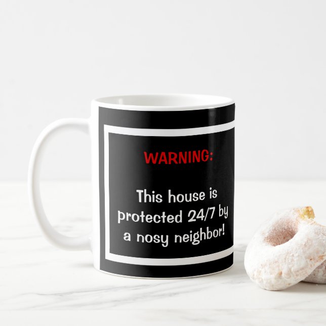 Protected By A Nosy Neighbour Mug (With Donut)