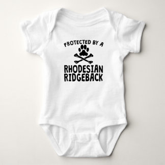 Protected By A Rhodesian Ridgeback Baby Bodysuit