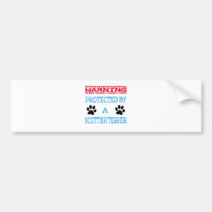 Protected By A Scottish Terrier Dog Bumper Sticker