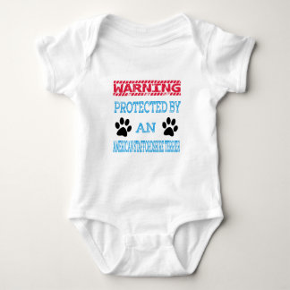 Protected by an American Staffordshire Terrier Dog Baby Bodysuit