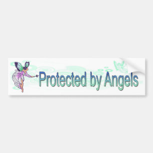 Protected by Angels car Bumper Sticker