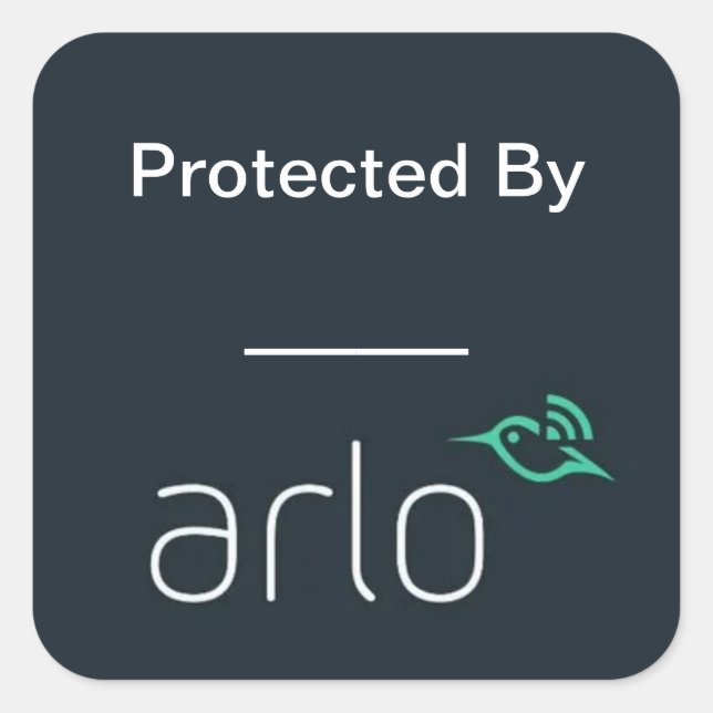 Protected By Arlo Decal / Stickers (Front)