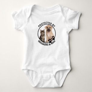 Protected by Cat and Dog Baby Bodysuit