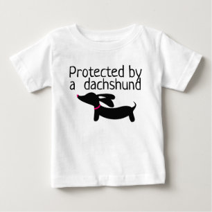 Protected by Dachshund Toddle Girl or Boy Shirt
