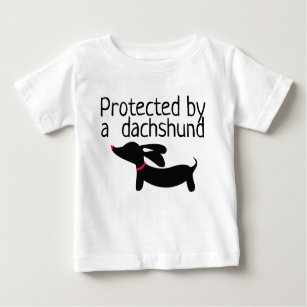 Protected by Dachshund Toddle Girl or Boy Shirt
